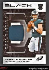 Carson Strong #RIM-CST Football Cards 2022 Panini Black Rookie Influx Memorabilia Prices