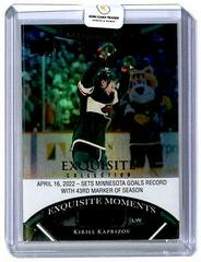 Kirill Kaprizov Hockey Cards 2022 Upper Deck Black Diamond Exquisite Collection Moments Prices