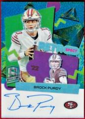 Brock Purdy [Splatter Neon] #6 Football Cards 2023 Panini Spectra RetroSpect Autograph Prices