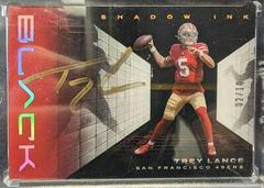 Trey Lance [Silver] Football Cards 2022 Panini Black Shadow Ink Autographs Prices