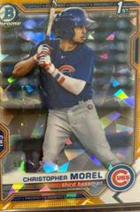 Christopher Morel [Orange Refractor] Baseball Cards 2021 Bowman Sapphire Prices