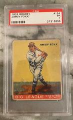 Jimmy Foxx #154 Baseball Cards 1933 Goudey Prices