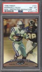 Marshall Faulk [Non Protected Refractor] Football Cards 1998 Topps Finest Prices