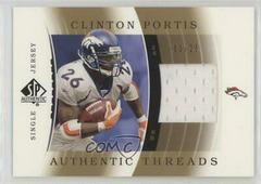 Clinton Portis [Single Jersey Gold] Football Cards 2003 SP Authentic Threads Prices