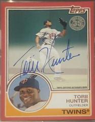 Torii Hunter [Red] #TU Baseball Cards 2018 Topps Update 1983 Baseball Autographs Prices