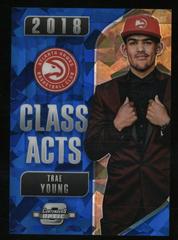 Trae Young [Blue Cracked Ice] Basketball Cards 2018 Panini Contenders Optic Class Acts Prices