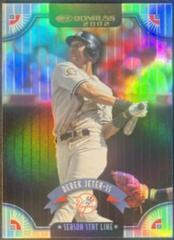 Derek Jeter [Season Stat Line] #3 Baseball Cards 2002 Donruss Prices