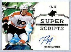 Ronnie Attard [Gold] Hockey Cards 2022 SPx Rookie Superscripts Autographs Prices