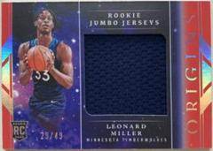 Leonard Miller [Red] #32 Basketball Cards 2023 Panini Origins Rookie Jumbo Jersey Prices