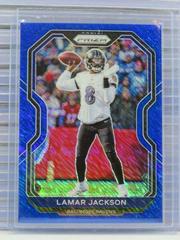 Lamar Jackson [Blue Shimmer Prizm] #37 Football Cards 2020 Panini Prizm Prices