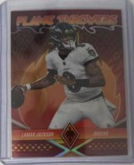 Lamar Jackson [Red] #FT-20 Football Cards 2022 Panini Phoenix Flame Throwers Prices