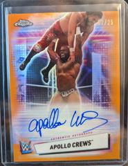 Apollo Crews [Orange Refractor] Wrestling Cards 2021 Topps Chrome WWE Autographs Prices
