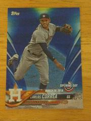 Carlos Correa [Throwing Blue Foil] Baseball Cards 2018 Topps Opening Day Prices