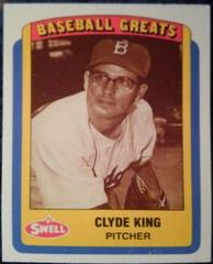 Clyde King #117 Baseball Cards 1990 Swell Greats Prices