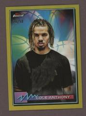 Cole Anthony [Gold Refractor] #1 Basketball Cards 2021 Topps Finest Prices