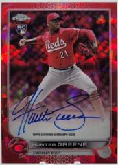 Hunter Greene [Red] Baseball Cards 2022 Topps Chrome Update Sapphire Rookie Autographs Prices