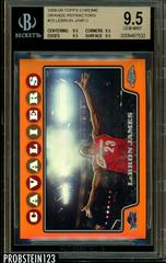 LeBron James [Orange Refractor] #23 Basketball Cards 2008 Topps Chrome Prices