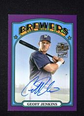 Geoff Jenkins [Purple] Baseball Cards 2022 Topps Archives 1972 Fan Favorites Autographs Prices