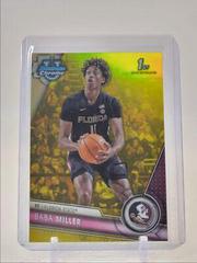 Baba Miller [Yellow] #100 Basketball Cards 2023 Bowman Chrome University Prices