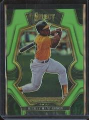 Rickey Henderson [Neon Green] #103 Baseball Cards 2023 Panini Select Prices