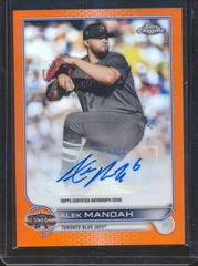 Alek Manoah [Orange] #ASGA-AM Baseball Cards 2022 Topps Chrome Update All Star Game Autographs Prices