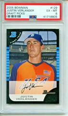 Justin Verlander #129 Baseball Cards 2005 Bowman Draft Picks Prices