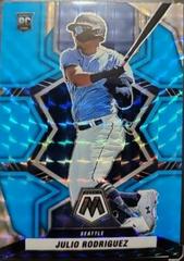 Julio Rodriguez [Blue Fluorescent] #274 Baseball Cards 2022 Panini Mosaic Prices