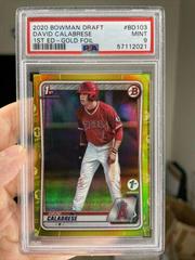 David Calabrese [Gold Foil] Baseball Cards 2020 Bowman Draft 1st Edition Prices
