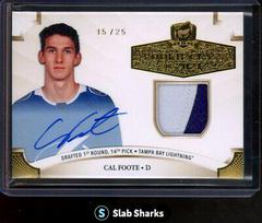 Cal Foote [Gold Autograph Patch] #2021-CF Hockey Cards 2020 Upper Deck The Cup Rookie Class of 2021 Prices