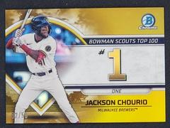 Jackson Chourio [Gold] #BTP-1 Baseball Cards 2023 Bowman Scouts Top 100 Prices