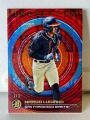 Marco Luciano [Red] #94 Baseball Cards 2022 Bowman Inception Prices