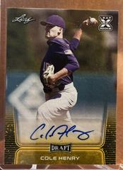 Cole Henry [Retail Gold] #BA-CH1 Baseball Cards 2020 Leaf Draft Autographs Prices