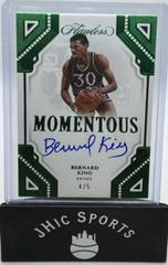 Bernard King [Emerald] #50 Basketball Cards 2022 Panini Flawless Momentous Autograph Prices