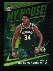 Giannis Antetokounmpo [Lime Green] #5 Basketball Cards 2019 Panini Donruss Optic My House Prices