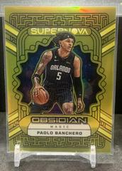 Paolo Banchero [Yellow Flood] #1 Basketball Cards 2022 Panini Obsidian Supernova Prices