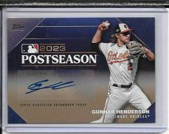 Gunnar Henderson [Gold] #PPA-GH Baseball Cards 2024 Topps Postseason Performance Autograph Prices