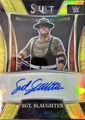 Sgt. Slaughter [Gold Prizm] Wrestling Cards 2022 Panini Select WWE Signature Selections Prices