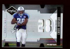 Chris Johnson [Jersey Autograph Silver Spotlight] Football Cards 2008 Leaf Limited Prices