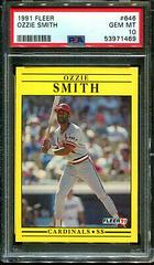 Ozzie Smith Baseball Cards 1991 Fleer Prices