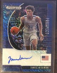James Wiseman [Blue Shimmer] Basketball Cards 2020 Panini Prizm Draft Picks Autographs Prices