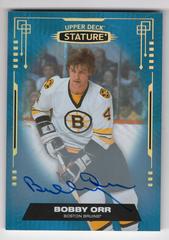 Bobby Orr [Photo Variant Autograph Blue] #100 Hockey Cards 2021 Upper Deck Stature Prices