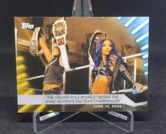 SmackDown Women's Champion Sasha Banks def. Bayley [Gold] Wrestling Cards 2021 Topps WWE Women's Division Prices