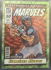 Francisco Alvarez [Green] Baseball Cards 2023 Panini Donruss Marvels Prices