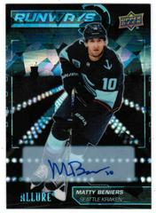 Matty Beniers [Autograph] #RW-17 Hockey Cards 2022 Upper Deck Allure Runways Prices