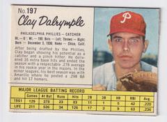 Clay Dalrymple [Hand Cut] #197 Baseball Cards 1962 Jell O Prices