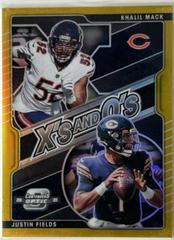 Justin Fields, Khalil Mack [Gold] #XO-14 Football Cards 2021 Panini Contenders Optic Xs and Os Prices