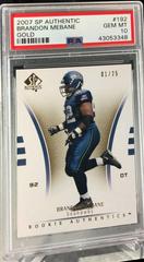 Brandon Mebane [Gold] #192 Football Cards 2007 SP Authentic Prices