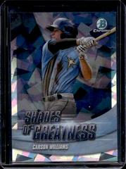 Carson Williams [Atomic] #SG-15 Baseball Cards 2022 Bowman Chrome Shades of Greatness Prices