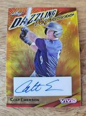 Colt Emerson [Super Prismatic Gold] #BA-CE1 Baseball Cards 2023 Leaf Vivid Autograph Prices
