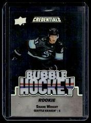 Shane Wright [Rookie] Hockey Cards 2022 Upper Deck Credentials Bubble Hockey Prices